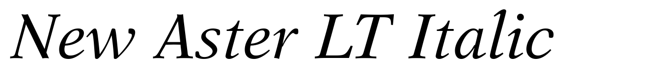 New Aster LT Italic